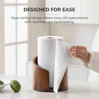 Premium Wooden Paper Towel Holder – Modern Countertop Stand for Jumbo Rolls